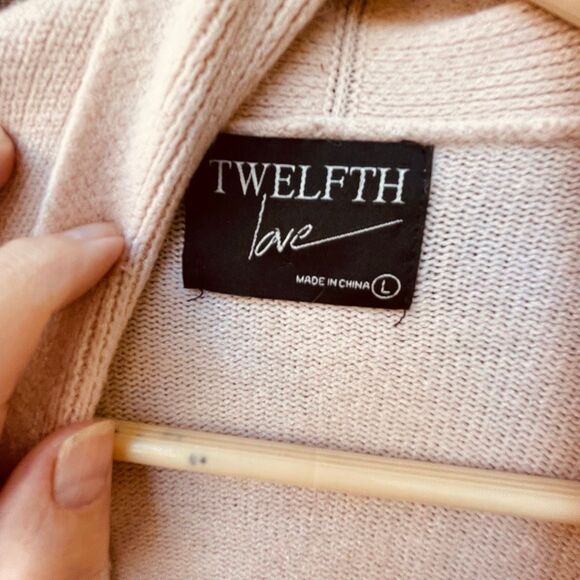 Twelfth Love size L pale pink long lagenlook cardigan. - Picture 6 of 7